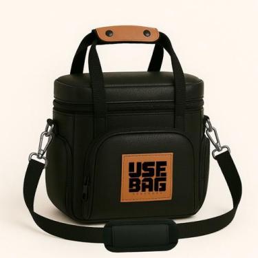 Imagem de Bolsa Térmica Unissex Fitness Marmita Viagem Couro Impermeável - Use B