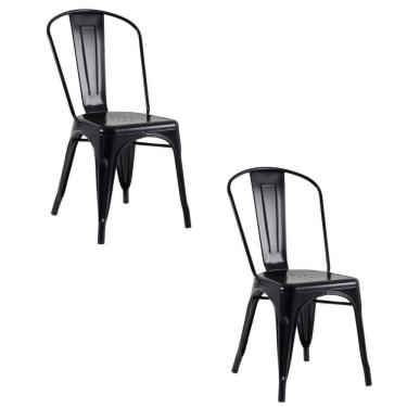 Imagem de Kit 2 Cadeiras Oficial Iron Tolix Preto