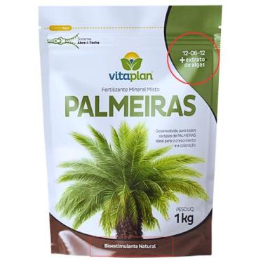 Imagem de Adubo Fertilizante Palmeiras 1kg Mineral Misto Crescrimento Jardim Sol