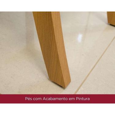 Imagem de Sala De Jantar Completa Yara C- Tampo Madeirado C- Vidro Reto 160x90cm E 6 Cadeiras Milla Nature-suede Light Marrom Amendoa - Henn