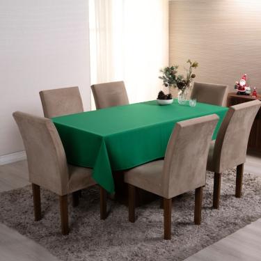 Imagem de Toalha De Mesa Basic 1 Peça 3,00m X 1,40m 10 Lugares Tecido Oxford 100% Poliéster - Verde