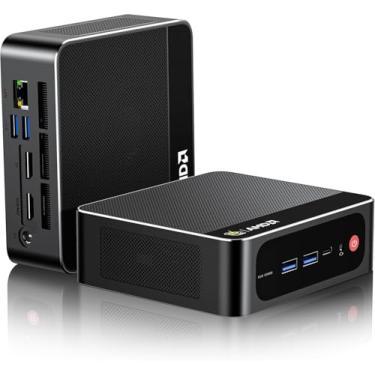 Imagem de Beelink Mini PC, AMD Ryzen 5500U (6C/12T, até 4.0GHz), 16GB DDR4 500GB M.2 NVME SSD, Mini Computador Suporte 2.5G LAN/Triple Display/USB3.2/WiFi6/BT5.2 Home/Office Micro Desktop Computer