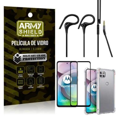 Imagem de Capa + Película 3D MotoG5G + Fone Sport Hs109