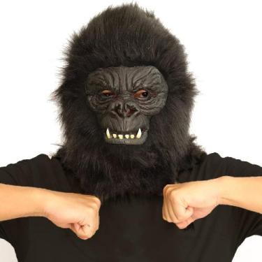 Imagem de Máscara animal Ginoba Gorilla Head Ape Halloween Traje