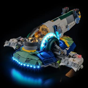 Imagem de BRIKSMAX Kit de luzes 2.0 compatível com Lego Star Wars Jango Fett's Starship 75433 conjuntos de montagem - kits de iluminação LED (apenas acessórios), tecnologia de ocultação de cabos para exibição