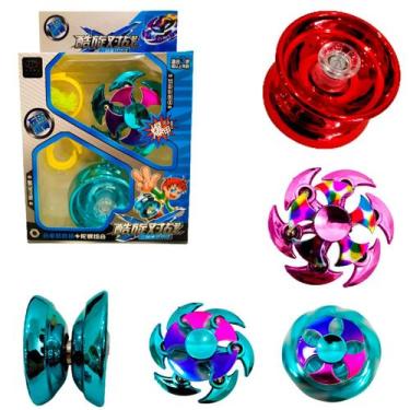 Imagem de Kit Yoyo De Metal Rolamento Profissional Spinner AntiStres - ioioprofi