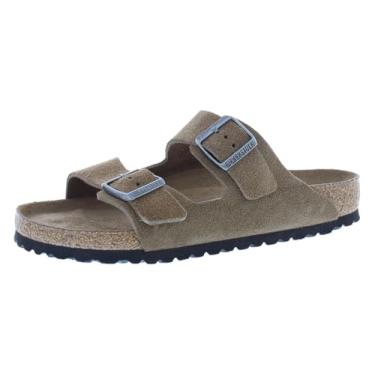 Imagem de Birkenstock Sandália unissex adulta Arizona macia com palmilha, Tom de chá escuro Fb-marrom, 11 Women/9 Men