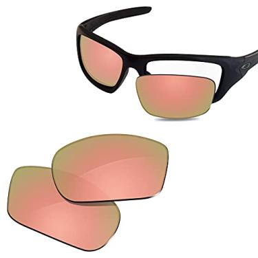 Imagem de Glintbay Lentes de óculos de sol de substituição 100% precisas para Oakley Valve New 2014 OO9236 - Espelhado em ouro rosa polarizado