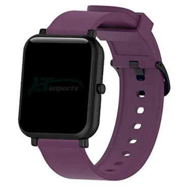Imagem de Pulseira 20mm Silicone compatível com Amazfit Bip - Amazfit GTS - Amazfit GTR 42mm - Galaxy Watch Active 1 e 2 - Galaxy Watch 3 41mm - Galaxy Watch 42mm - Marca LTIMPORTS (Roxo)