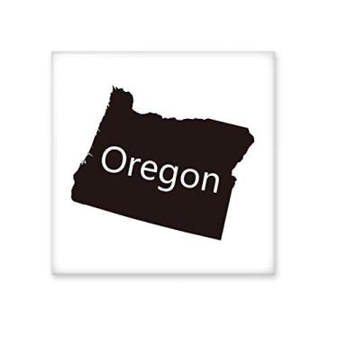 Imagem de Decalque brilhante de azulejo de cerâmica com mapa dos Estados Unidos da América Oregon