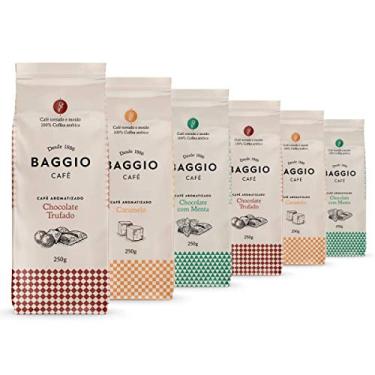 Imagem de Café Em Pó Baggio, 6 Pacotes, 1.500g, Chocolate Trufado, Menta e Caramelo, Café Moído Aromatizado