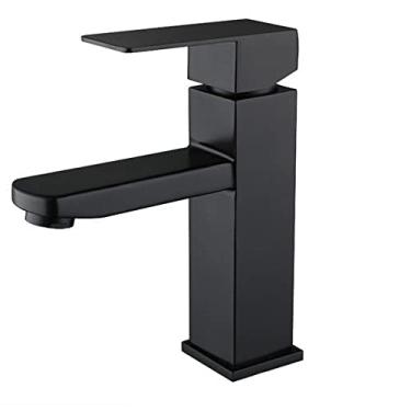 Imagem de Torneira Banheiro Lavabo Preta Misturador Monocomando Aço Inox 304 - Brinovar