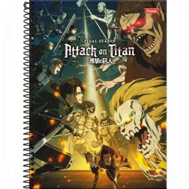 Imagem de Caderno Universitário Espiral Capa Dura 80 folhas - 1 matéria: Attack on Titan