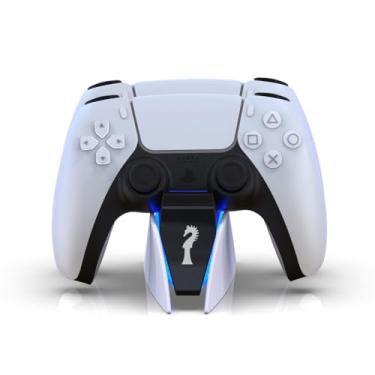 Imagem de Base Caregamento PS5, Estação De Carregamento Base Dock P/ 2 Controles Sem Fio PS5,Con~sole Play~Stat-ion 5