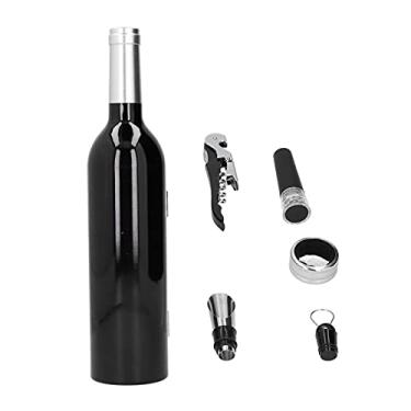 Imagem de AONYAYBM Conjunto inovador de abridor de vinho com caixa em forma de garrafa, kit abridor de vinho portátil, abridor de vinho fácil de usar, saca-rolhas de vinho, abridor de vinho multifuncional para