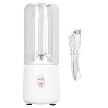 Imagem de Liquidificador Portátil Com 6 Lâminas, Copo Espremedor Recarregável por USB, Mini Liquidificador Pessoal para Smoothies de Frutas, Milkshakes, Casa, Escola, Viagens (WHITE)