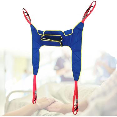 Imagem de Correia de transferência de eslinga de elevação de paciente com altura ajustável Equipamento de transferência de ajuda médica de corpo inteiro com cinto de proteção de cintura alargada para