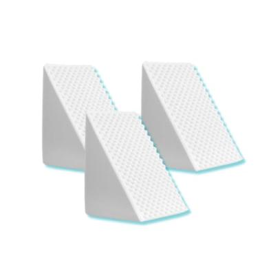 Imagem de Kit 3 Encosto Anatômico, Triangular, Branco, Leitura, Pós Operatório, acompanha Capa Com Zíper, Suppremo Sono