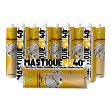 Imagem de Kit Com 12 Tubos Mastique Pu 40 Para Junta De Dilatação