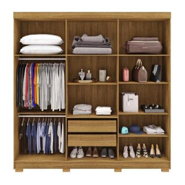 Imagem de Roupeiro Elegance 6 Portas e 2 Gavetas Internas - Nature - Vila Rica