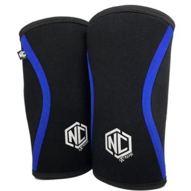 Imagem de Joelheira Alta Performance 7mm Cross Preto Azul NC Extreme, GG