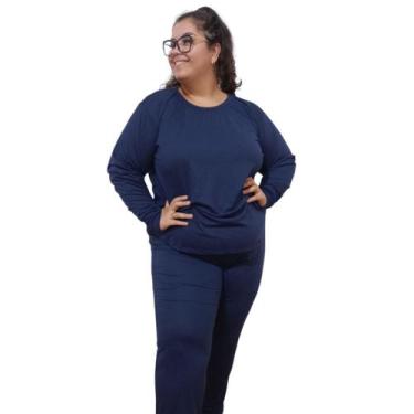 Imagem de Pijama Plus Size Feminino Manga Longa Estampas Variadas - Turbulencia 
