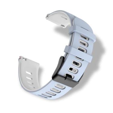 Imagem de RoYiio Pulseira de silicone para relógio de 20 mm/22 mm, liberação rápida, pulseira de substituição esportiva macia confortável para homens e mulheres, 22mm, Sem pedra preciosa
