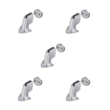 Imagem de Kit 5 prendedor fixador trava porta magnético imab 808 acetinado escov