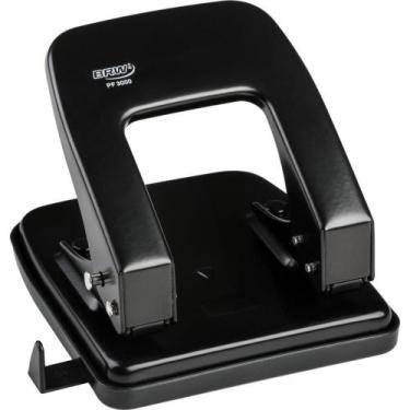 Imagem de Perfurador de Papel Metal 2 Furos para 35 Folhas Preto - BRW