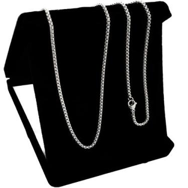 Imagem de Cordão Veneziana Masculino Fino Colar 70cm Aço Inoxidavel - AZMAR SEMI