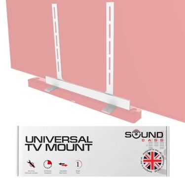 Imagem de Suporte universal para TV, branco, compatível com Bose Smart Soundbar 300/500/550/600/700/900/Ultra, alto-falante de TV, Soundtouch 300 - invisível depois de montado, maneira rápida e fácil de montar