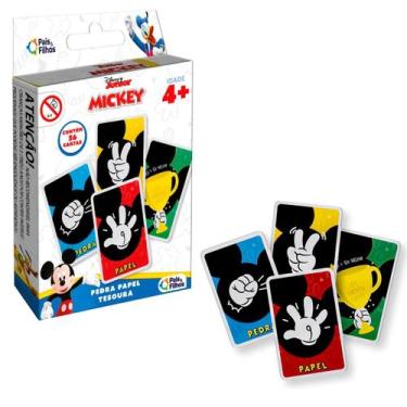 Imagem de Jogo Pedra, Papel E Tesoura  Mickey Mouse Original Baralho Cartas - Pa