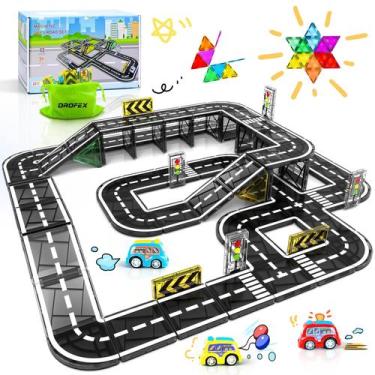 Imagem de Blocos de Construção Magnéticos Drofex - 82 Peças - Para Crianças a Pa