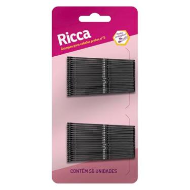 Imagem de Ricca Grampo Para Cabelo 50 Un. Preto Nº 5