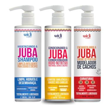 Imagem de Widi Care Kit Juba, Shampoo + Condicionador + Modelador de Cachos, 500ml, Para Cabelos Ondulados, Cacheados e Crespos