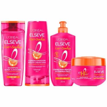 Imagem de Elseve Liso dos Sonhos Kit - Condicionador + Shampoo + Máscara Capilar