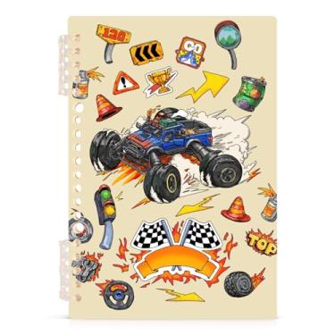 Imagem de XUWU Caderno espiral de caminhão com anel circular removível para escritório universitário diário pautado A5 21 x 14,5 cm, 60 folhas