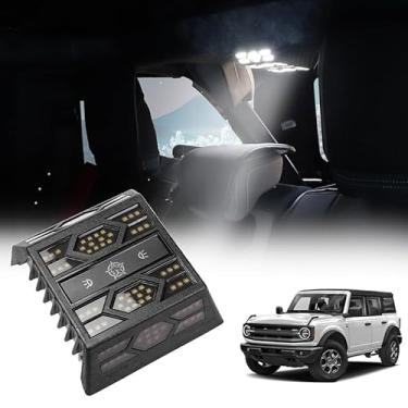 Imagem de HIBRONGO Kit de luz Touch Dome luz de teto traseira compatível com Ford Bronco 2021 2022 2023 4 portas Plug-Play Touch LED iluminação de leitura (não Fit Sport)
