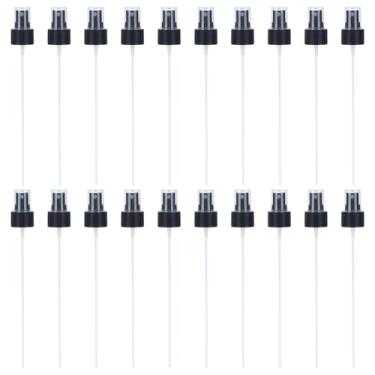 Imagem de WEBEEDY 4 tampas de garrafa de spray, bocal de plástico, substituição de cabeça de pulverizador, dispensador reutilizável, bico de pulverizador de névoa fina para óleo essencial de perfume cosmético