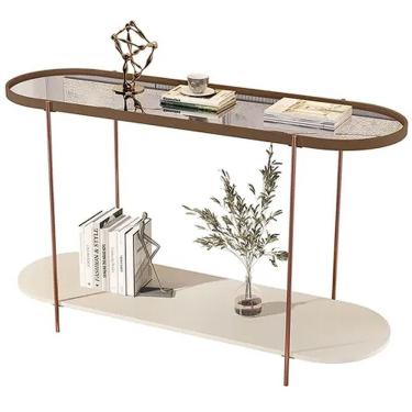 Imagem de Aparador Alamanda Orgânico Espelhado JB Bechara Cor Castanho Off White