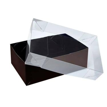 Imagem de Caixa Marrom com Tampa Acetato 12 Doces com 10 Unidades - Plac