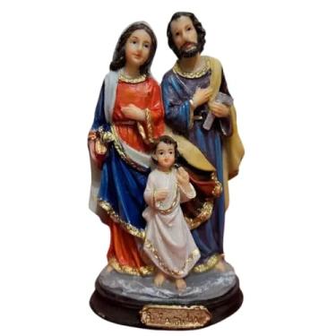 Imagem de Imagem da Sagrada Família em Resina - Imagem Católica - 15 cm