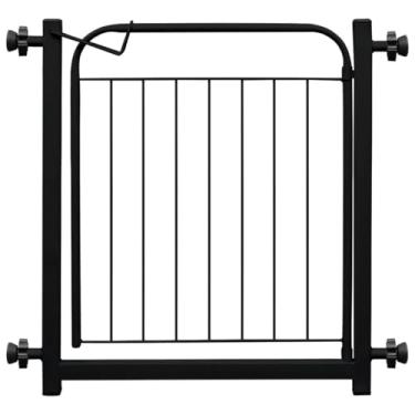 Imagem de Portão Cachorro Pet Cercado Segurança para Cães e Bebês Largo 69 a 84cm com Extensor 10cm Cor Preto Romero