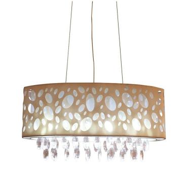 Imagem de Pendente Rotterdam Retangular Cristal Asfour 4 Luzes