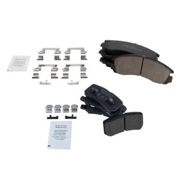 Imagem de TRQ Pastilhas de freio de cerâmica compatíveis com Mitsubishi Lancer 2009-2014