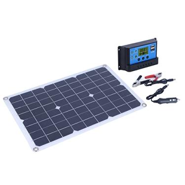 Imagem de Ymiko Painel Solar Portátil, 50W Monocristalino DC 18V Painel de Carregamento de Bateria Solar 50W Kit de Com Painéis Solares do Controlador para Camping de Mochila Caminhada
