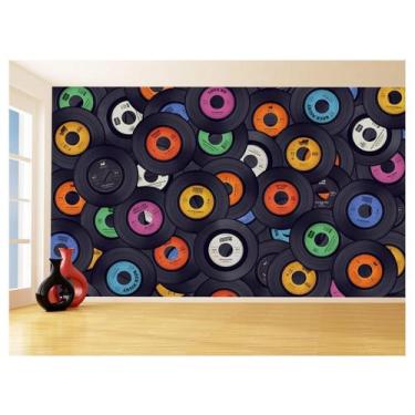 Imagem de Papel De Parede 3D Musica Vinil Antigos Retrô 3,5M Mus85 - Você Decora