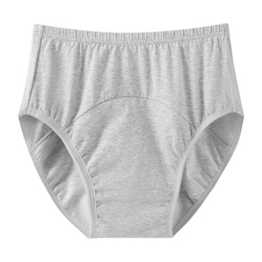 Imagem de Ysyqkn Fralda protetora para adultos, cueca reutilizável com cintura elástica, fraldas para idosos, Cinza Xxl
