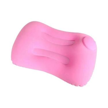 Imagem de Almofada inflável quadrada para viagens, portátil, dobrável, para uso 