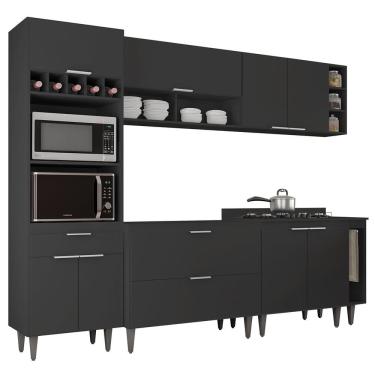 Imagem de Armário de Cozinha CP07 Para Pia 100cm Pérola Z34 Preto     - Mpozenato